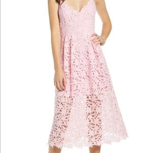 Pink lace dress